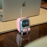 Divoom Tiivoo-2 - Altavoz Bluetooth Retro Rosa